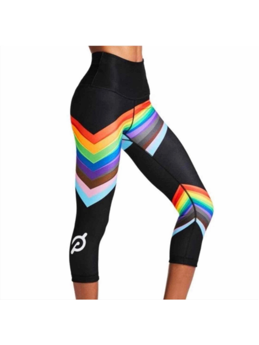 Peloton x WITH Reversible Pride Rainbow Cropped Leggings Size XS!